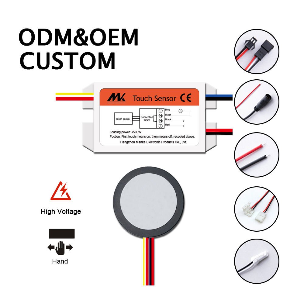 Manke 9MM three line High Voltage 110V 220V Single Button Inductive ABS Smart Sensor Switch Cabinet/Wardrobe Hand Wave Hidden Touch 1-6mm IP23 - Image 4