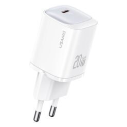 USAMS US-CC118 T34 20W PD Fast Charging Travel Charger Power Adapter(EU Plug)
