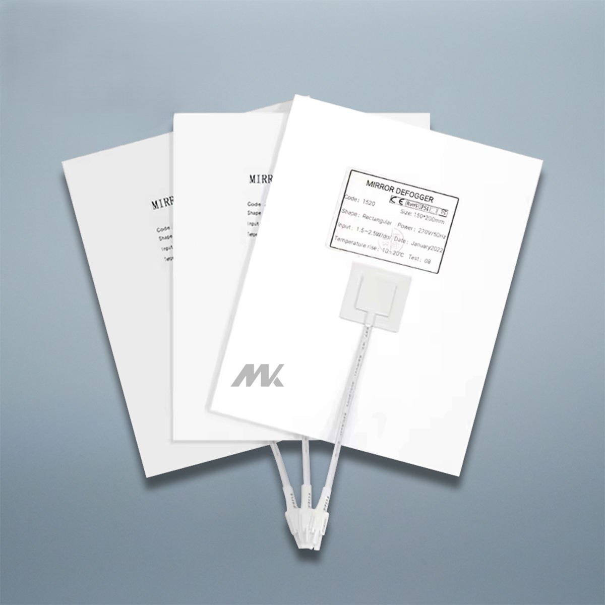 YZKJ-ANTIFOG 30*60CM DC12V AC110V 220V Modern PET Mirror Defogger Pad Heater Antifog Film Demister Pad for LED Bathroom Mirror LED Mirror Defogger - Image 3