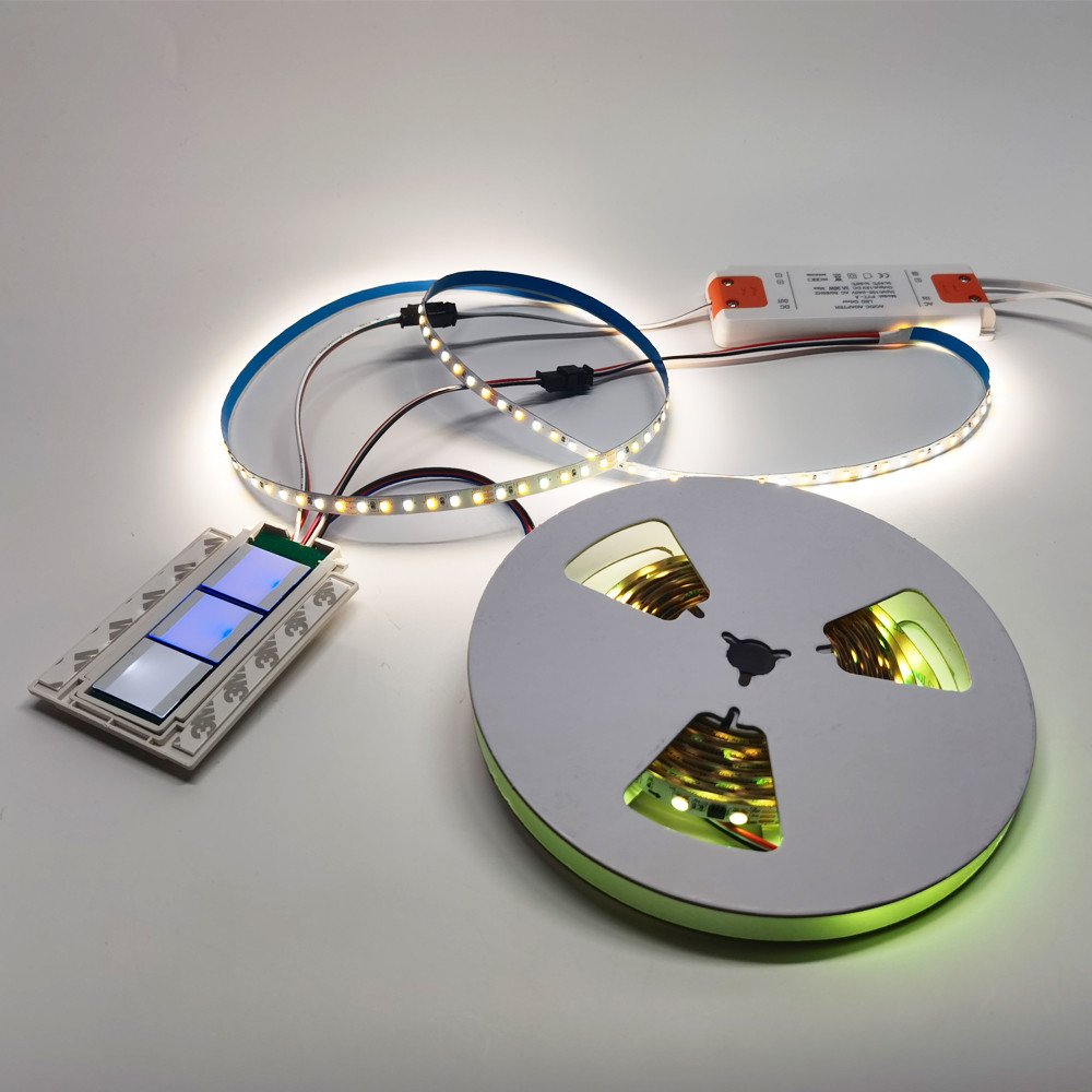 YZKJ-F3-PMD Popular DC12V RGB Strip Light Strip with Three-Color Touch Sensor Switch for Mirrors Includes Defogging Feature 5A 60W