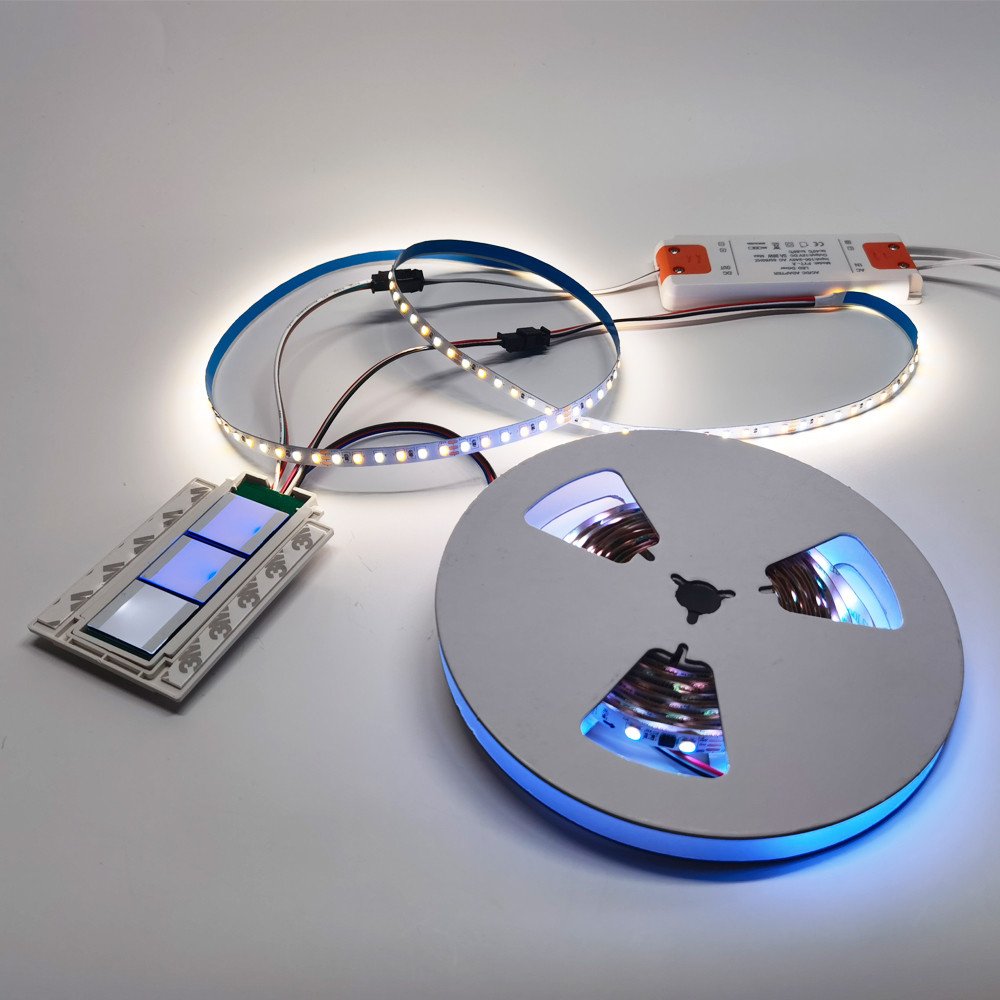 YZKJ-F3-PMD Popular DC12V RGB Strip Light Strip with Three-Color Touch Sensor Switch for Mirrors Includes Defogging Feature 5A 60W - Image 2