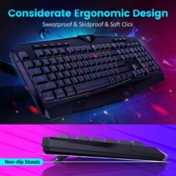 Alternative view of T-DAGGER Tanker Rainbow T-TGK106 Gaming Keyboard